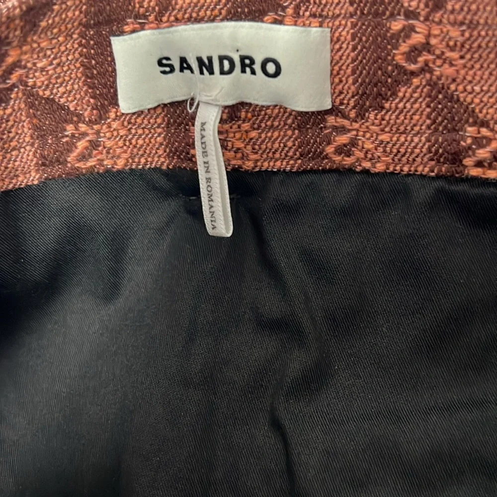 Sandro Pauline flounce hem cotton blend Skirt NWT size 38